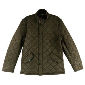 NEW, Barbour Men's Olive Brown Powell Quilted Jacket Size XXL #SJ1457